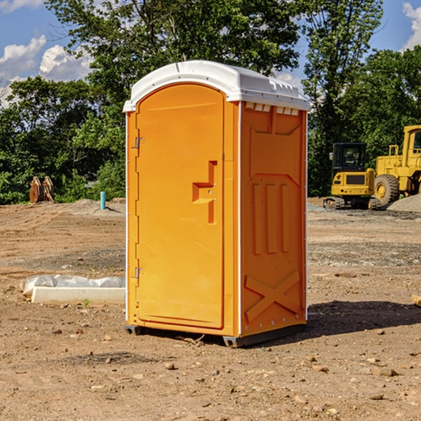 how often are the portable toilets cleaned and serviced during a rental period in Cranford